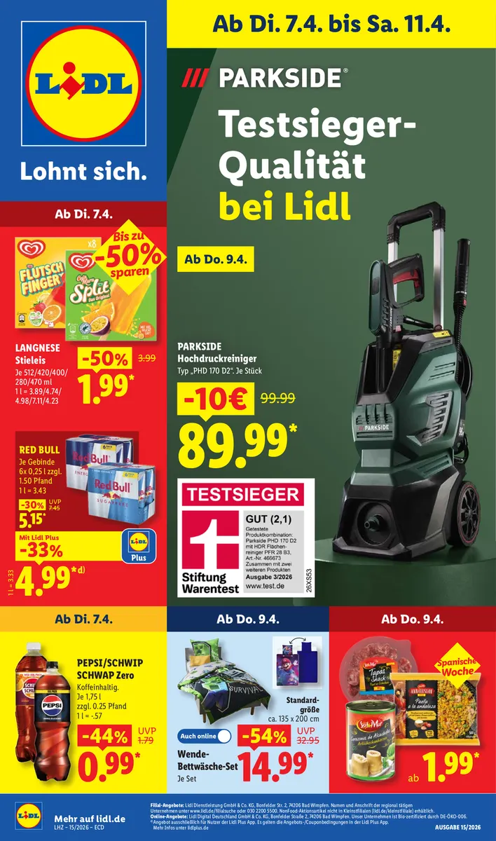 Aktionsprospekt 07.04.2026 – 11.04.2026 | Lidl Deutschland