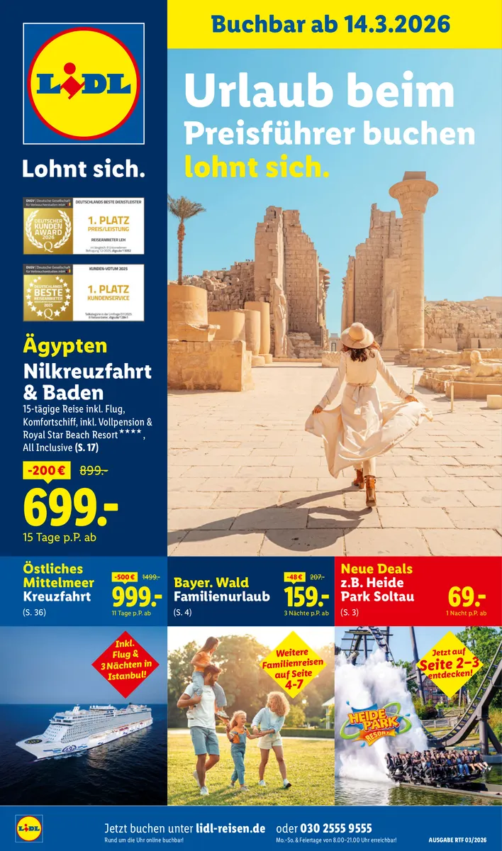 März/april Reise Highlights 14.3.2026 15.4.2026 | Lidl Deutschland