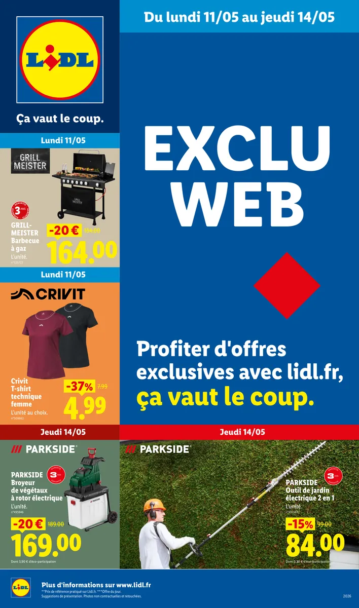 Lidl 11/05 au 14/05 Les Exclu Web de la Semaine