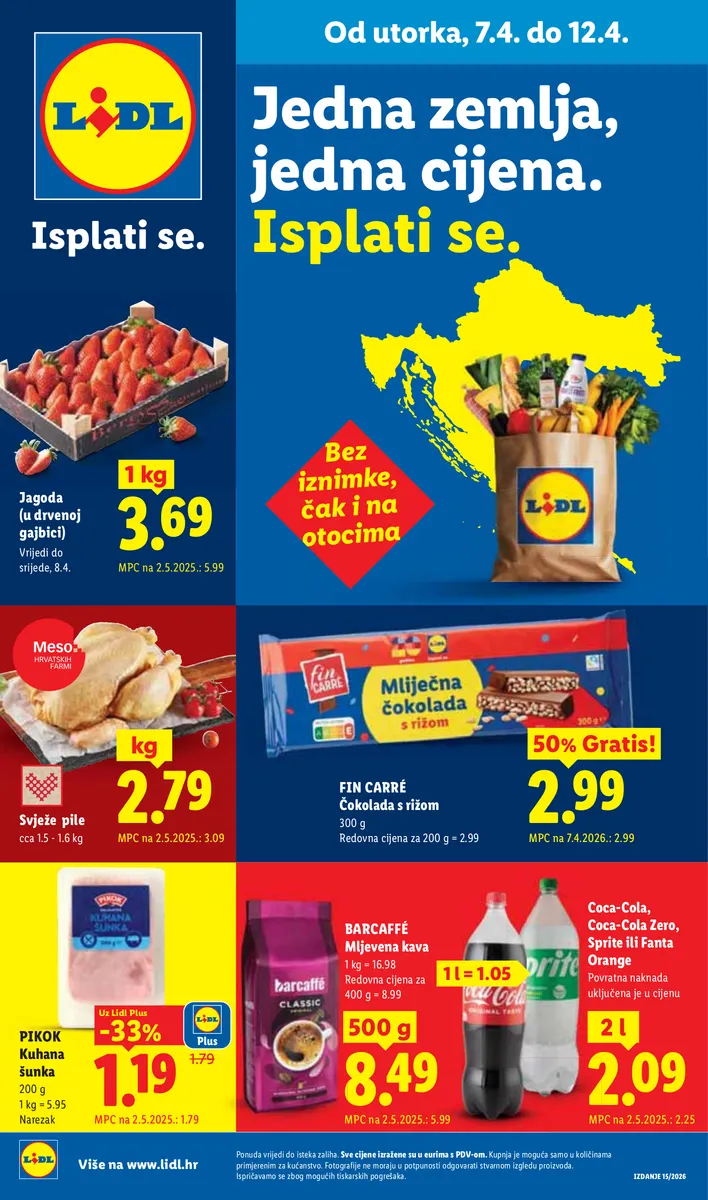 Vrijedi od 7.4. do 12.4. Ponuda od Ponedjeljka 7.4.